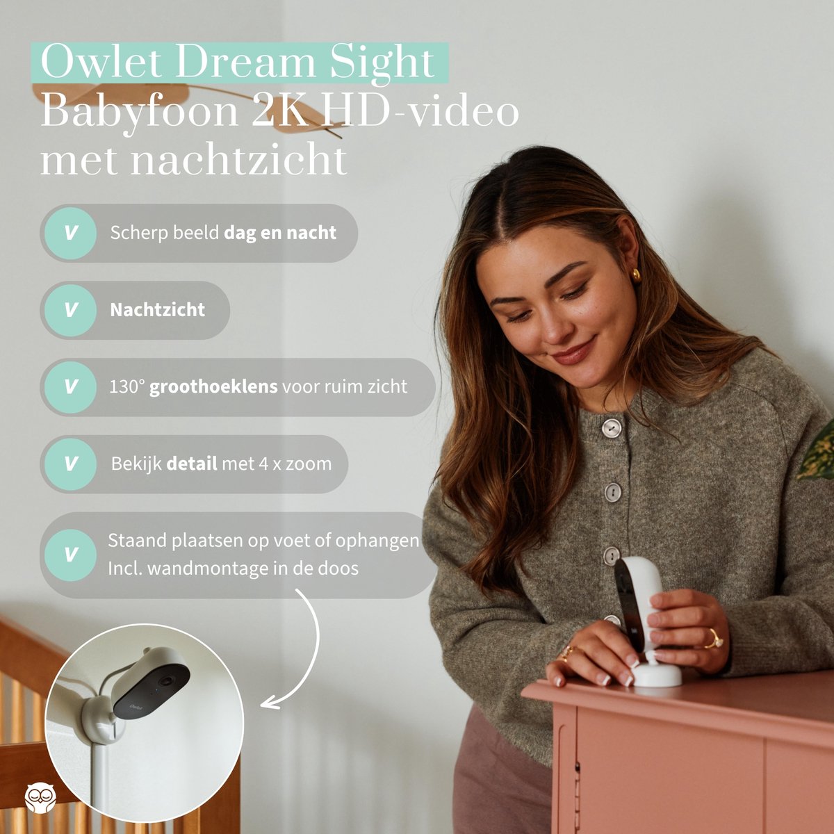 Owlet Dream Duo: Dream Sight Camera & Dream sock - Medische - afbeelding 3