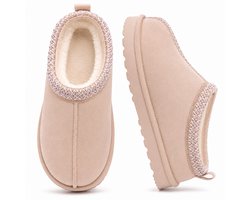 Dames Pantoffels – Warme Sloffen – Stevige Zool – Maat 36 – Roze – Valt klein, bestel 1 maat groter