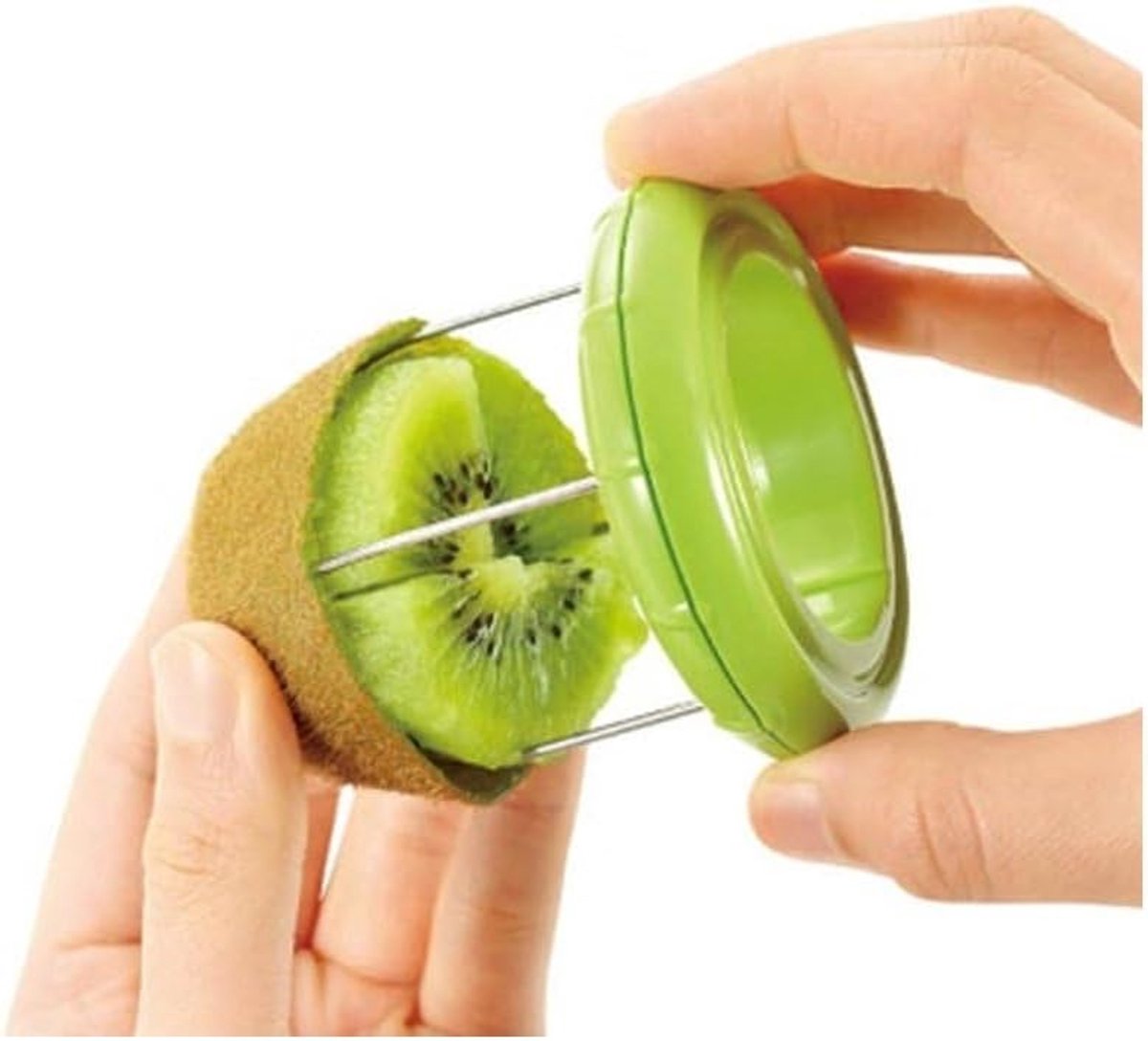 2 stuks‑schiller‑multifunctioneel fruit schil‑en uithaalhulpmiddel‑kiwi en drakenfruit schiller‑7x7 cm‑groen
