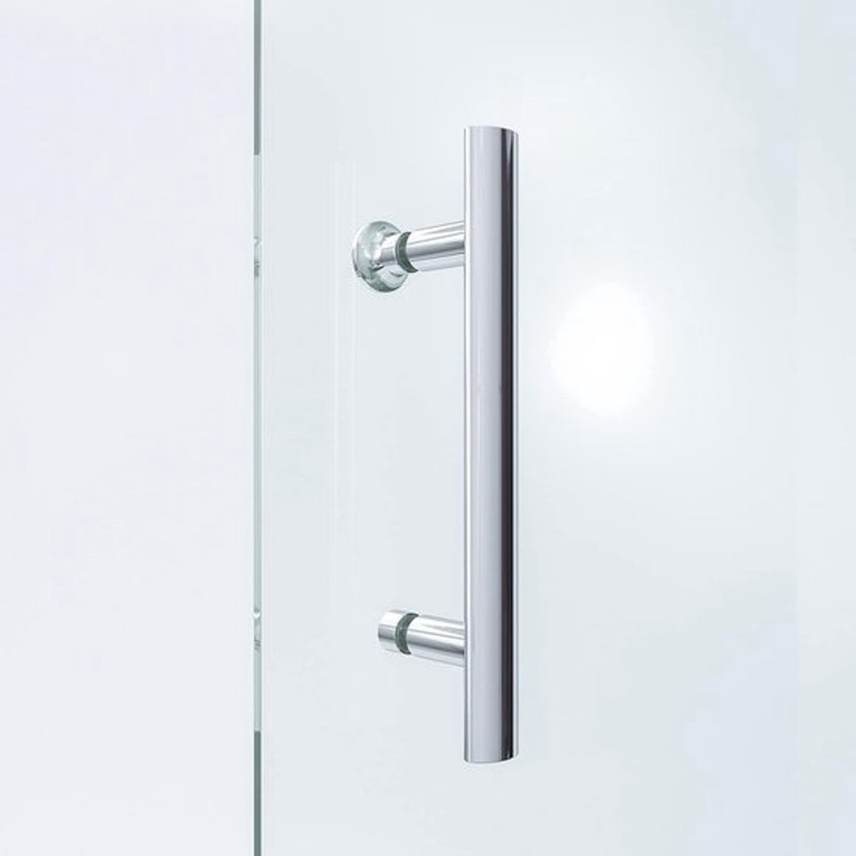 Douchedeurgreep Roestvrij - Glazen Deur Handvat - Douche Deur Openen - Krasvrije Afdichting - 145mm Gatafstand - Chroom