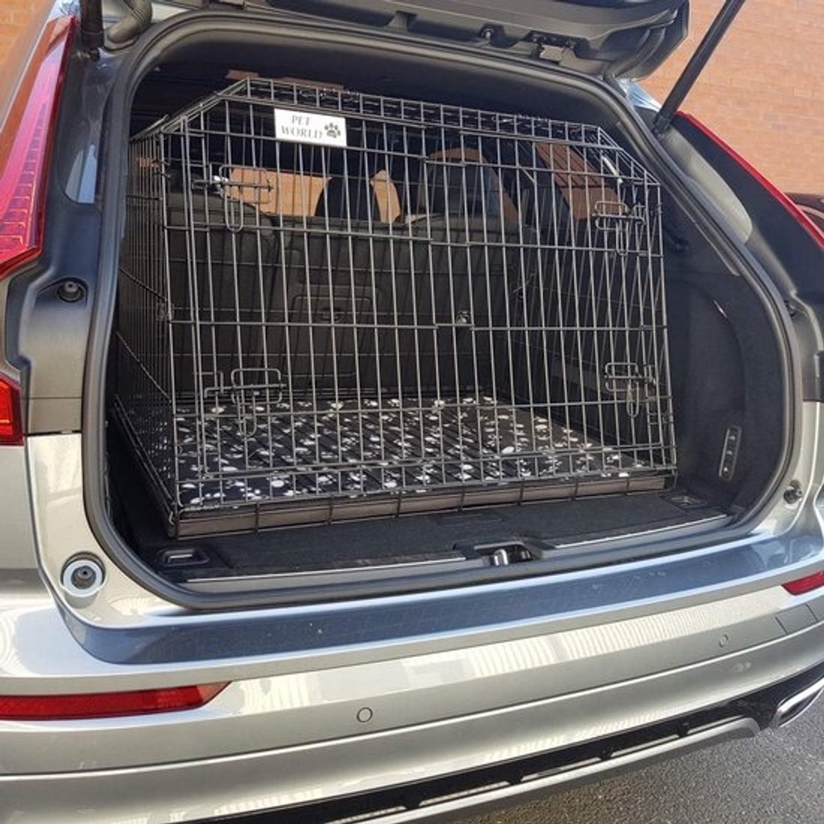Autohondenkooi - Reiskooi hond - Veilig transport - Schuin ontwerp - 965 cm breed - Zwart