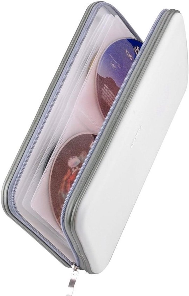 CD DVD Blu-ray Opbergmap - Media Wallet - Muziek en Films - Zware Kwaliteit - 72 Stuks - Wit