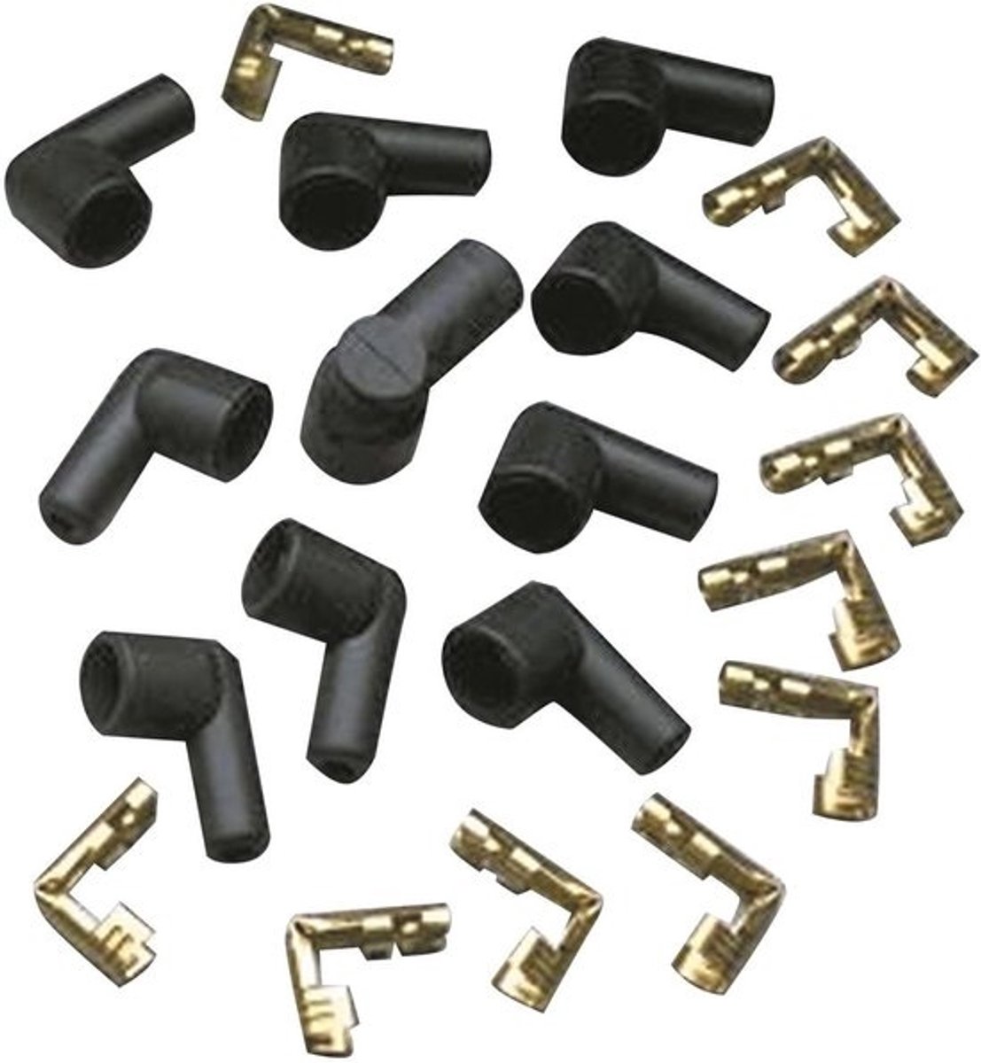 Bougie Kabel Set - Bougie Laarzen - Motor Onderhoud - 90-Graden Hoek - 8 mm Draaddiameter - Zwart