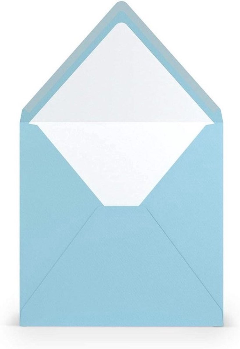 Vierkante Enveloppen - Papieren Enveloppen Post Enveloppen - Uitnodigingen Versturen - Geribbeld Papier - 164 x 164 cm - Lichtblauw