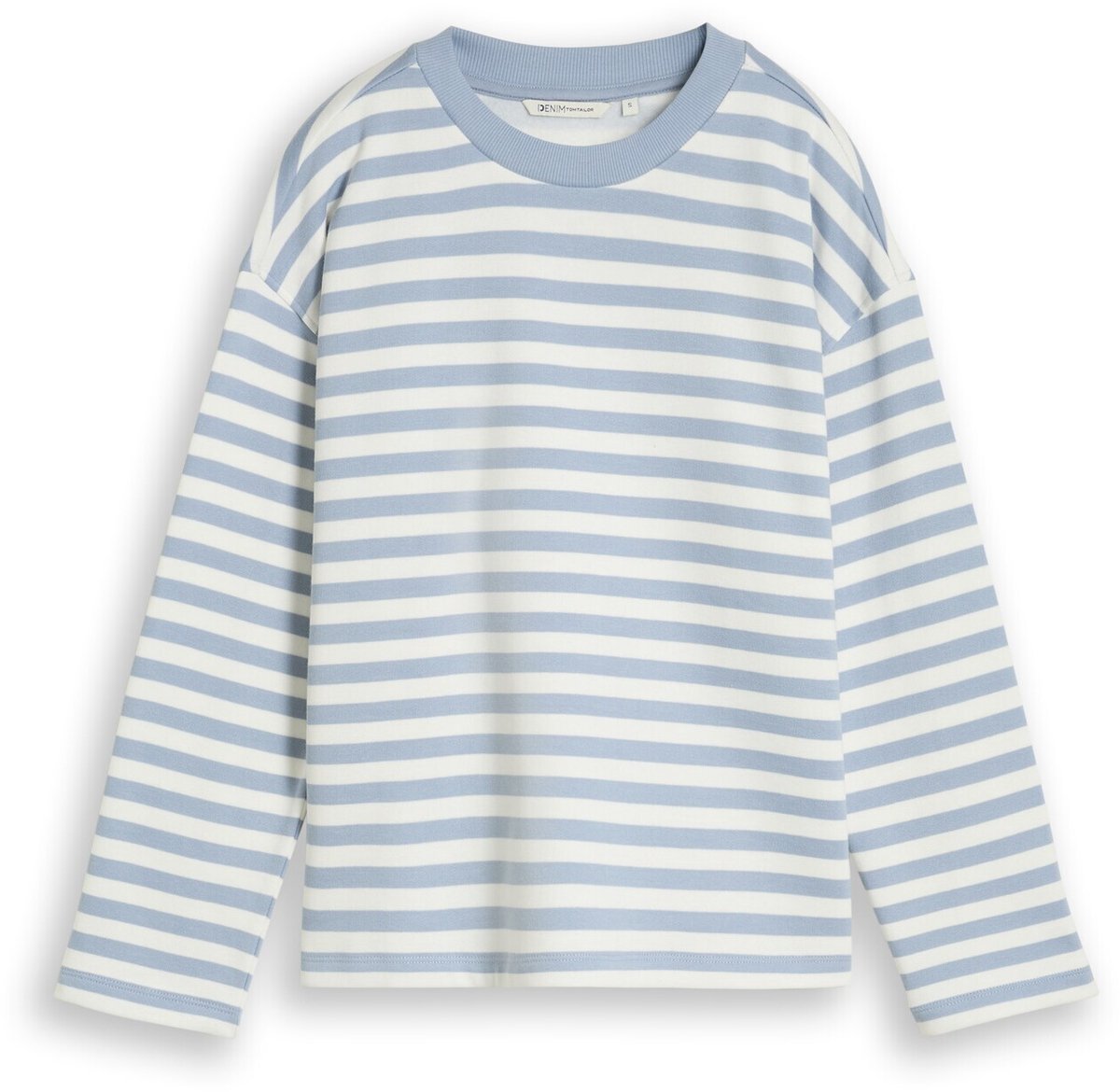 Tom Tailor Denim - Sweatshirt met streepmotief - Maat XL - mid blue white stripe