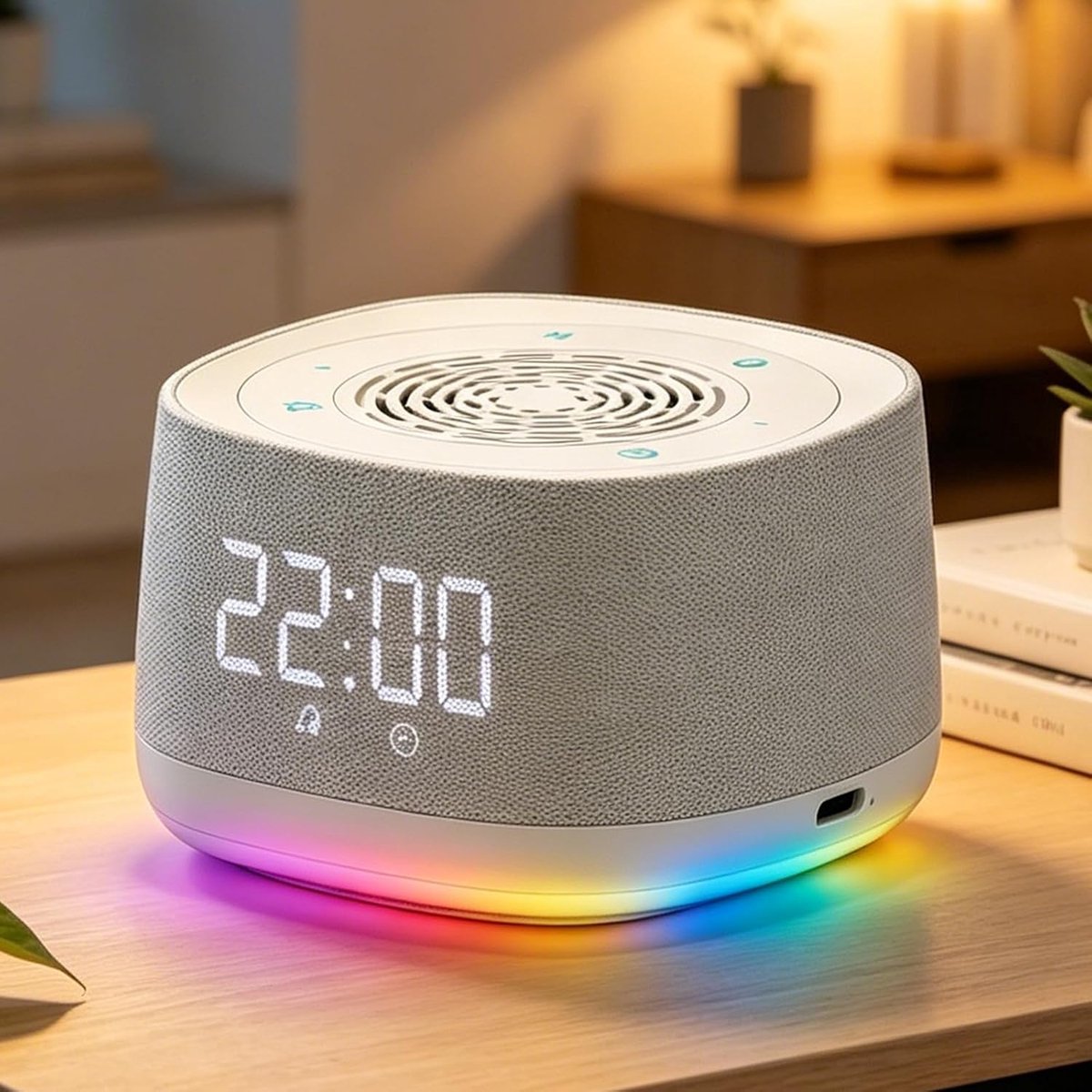 Witruismachine met Bluetooth 5.4 – 14 Kalmerende Geluiden en Timer – Witruisapparaat – Draadloos Slaaphulpmiddel voor Reizigers, Meditatie, Yoga