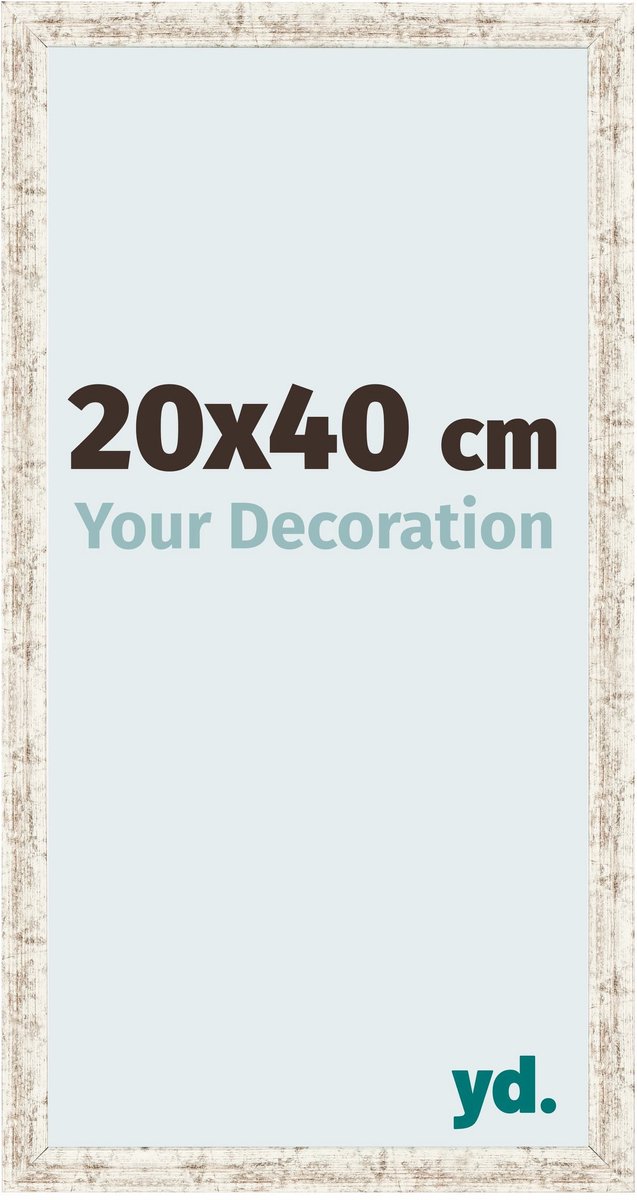 Your Decoration - Fotolijst 20x40 cm - MDF - Wit Vintage - Bologna