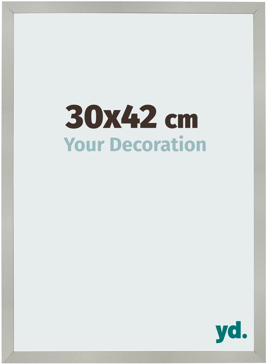 Your Decoration - Fotolijst 30x42 cm - MDF - Zilver Mat - Bologna