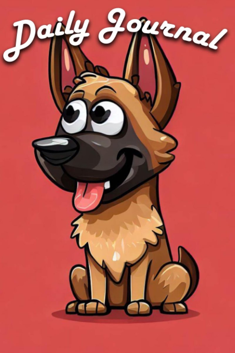 My Daily Journal with a Cartoon Belgian Shepherd Dog Malinois: A Fun and Loyal Way to Record Your Thoughts, Feelings - ShopVlot