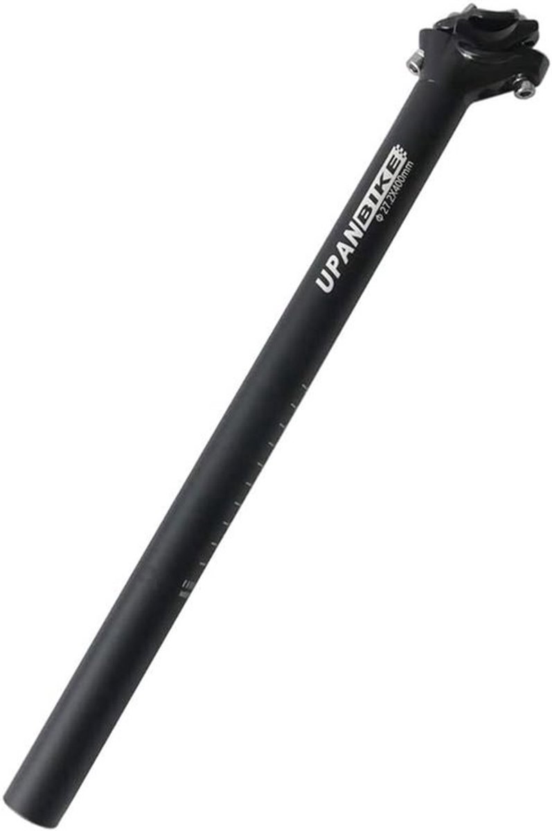 Fiets Zadelpen - Zadelbuis - Mountainbiken - Extra Lange Lengte - 27.2 mm Diameter - Zwart