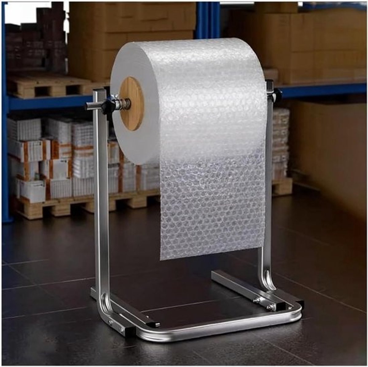 Bubble Wrap Dispenser - Foliehouder Wikkelrol - Verpakken Verzenden - Verdikt Staal Frame - Diverse Maten - Zwart