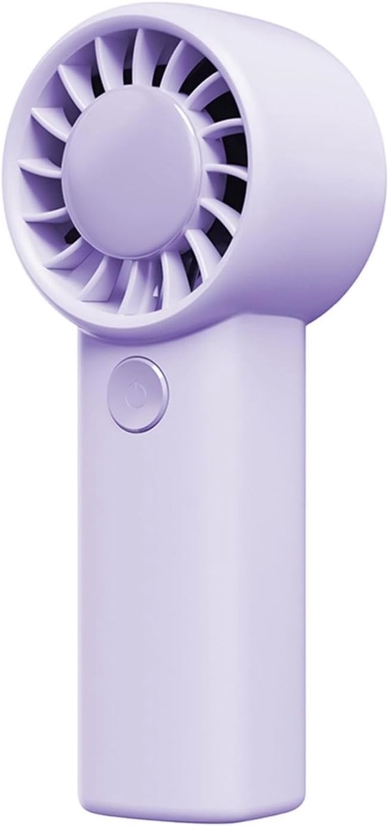 Mini Handventilator - Kleine Ventilator Oplaadbaar - Voor Thuis, Kantoor & Onderweg - Mini fan Gezichtsventilator - Draagbare ventilator bureau - Compact & Lichtgewicht - Mini Hand Fan - Kleine USB-ventilator - Draagbare Mini Ventilator - Paars