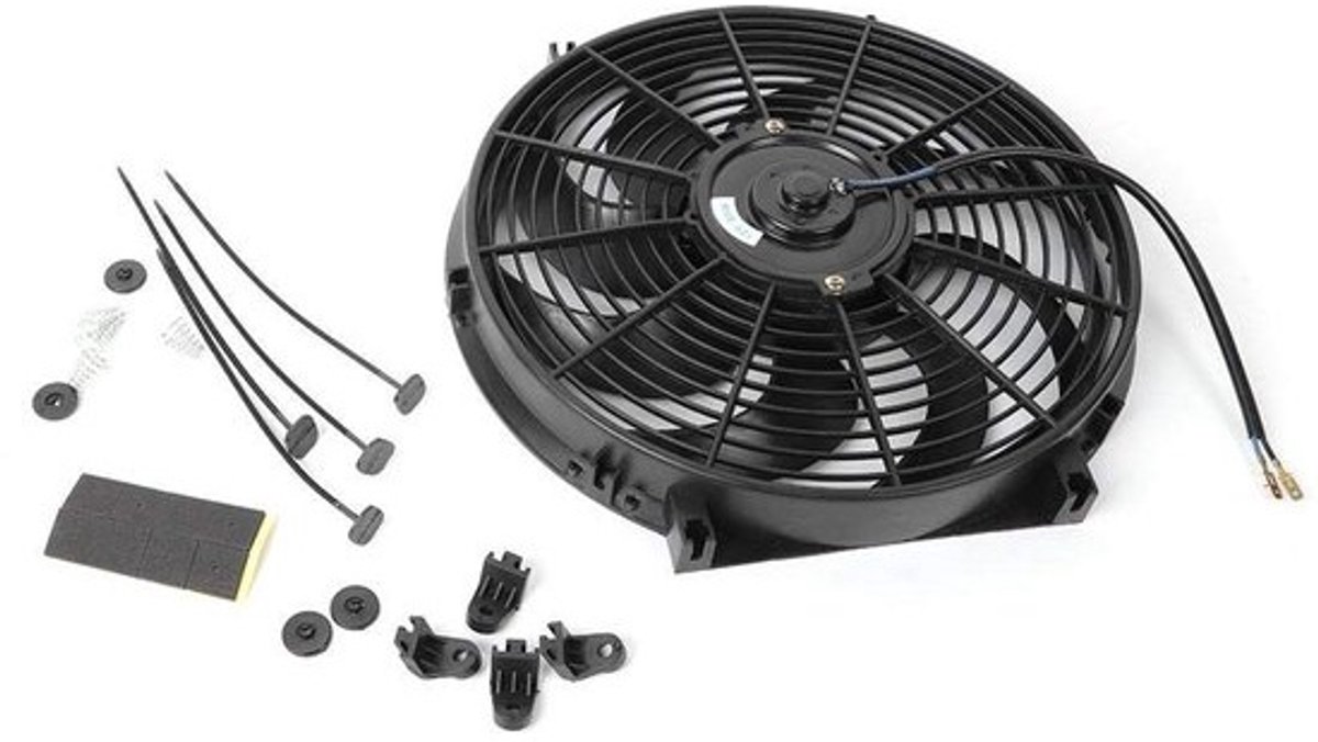 Jhubersproducts - Radiateurventilator - Elektrische ventilator - Slank ontwerp - 14 inch - Hoog rendement - Koeling motorcompartiment - Geschikt voor