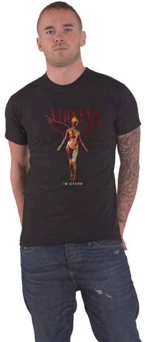 Unisex T-shirt - Bandshirt Kleding - Casual Vrije Tijd - Officieel Artwork - Maat S - Zwart