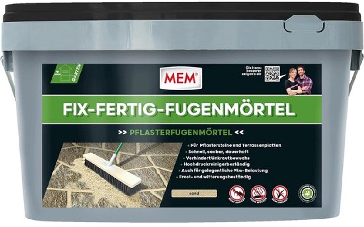 Kant-en-klare voegmortel voor zandbedden - vulling tegen onkruid en wateroverlast