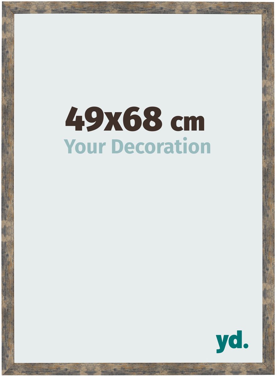 Your Decoration - Fotolijst 49x68 cm - MDF - Blauw Goud Gemeleerd - Bologna