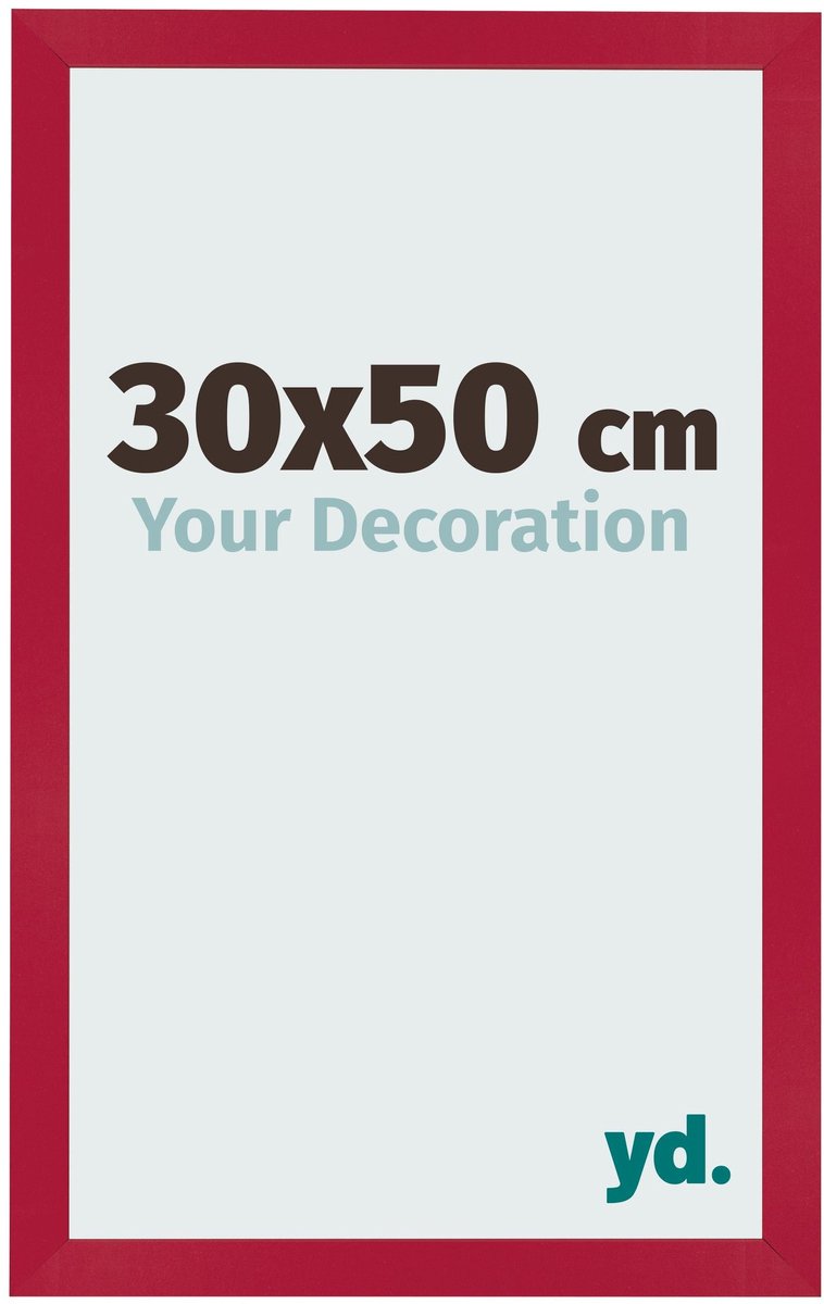 Your Decoration - Fotolijst 30x50 cm - MDF - Rood - Bologna