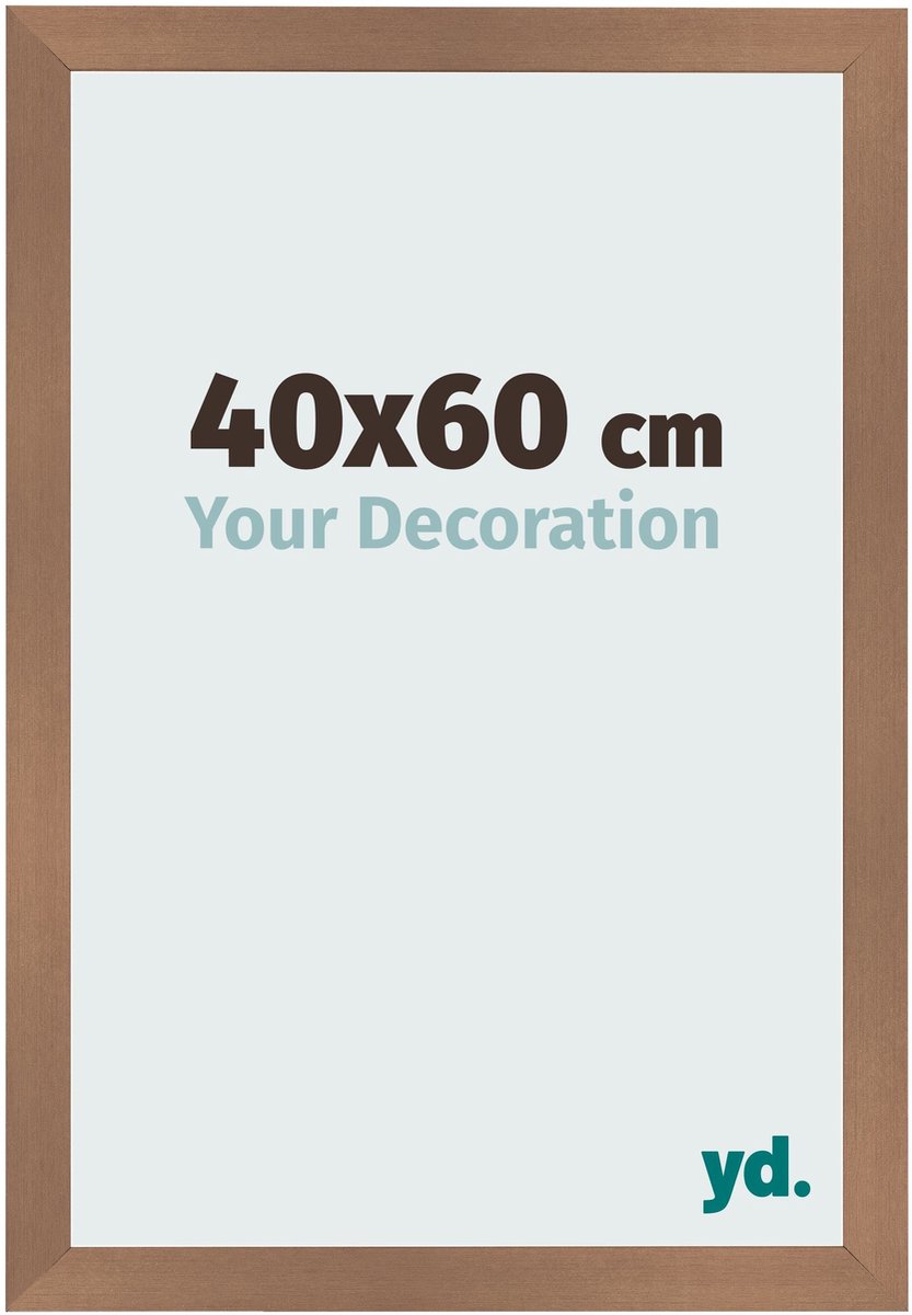 Your Decoration - Fotolijst 40x60 cm - MDF - Koper Decor - Bologna