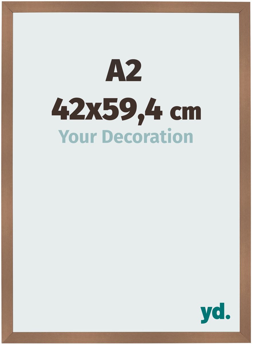 Your Decoration - Fotolijst A2 42x59,4 cm - MDF - Koper Decor - Bologna