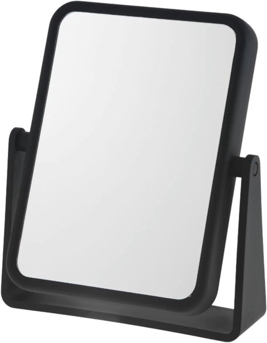 Rechthoekige Soft Feel Vanity Spiegel Zwart