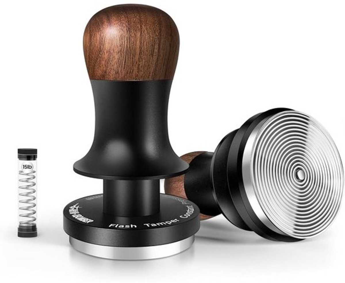 Espresso Tamper - Koffie Stamper - Perfecte Espresso - Constante Druk - 45.5mm - RVS