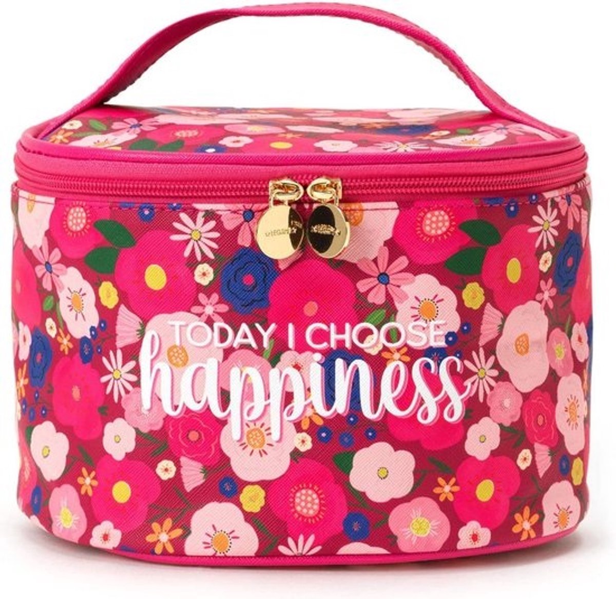Ruime Make-uptas met Ritssluiting en Borstelhouder voor Reizen - 21 x 19 cm
