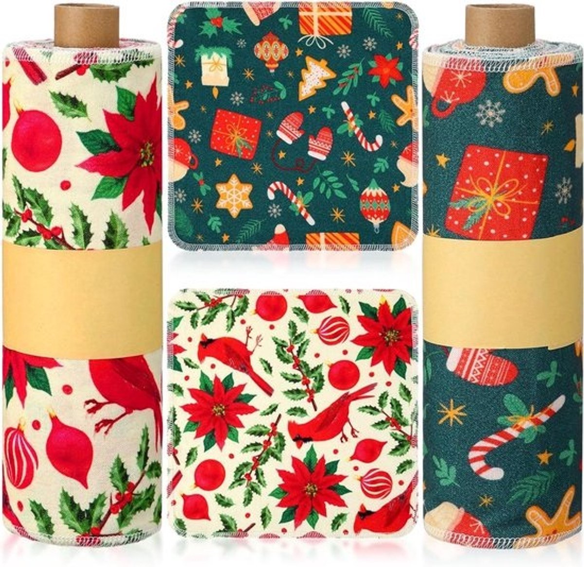 Herbruikbare Keukendoeken - Papierloze Handdoeken - Huishoudelijke Schoonmaak - Zacht en Absorberend - 50 stuks - Multicolor