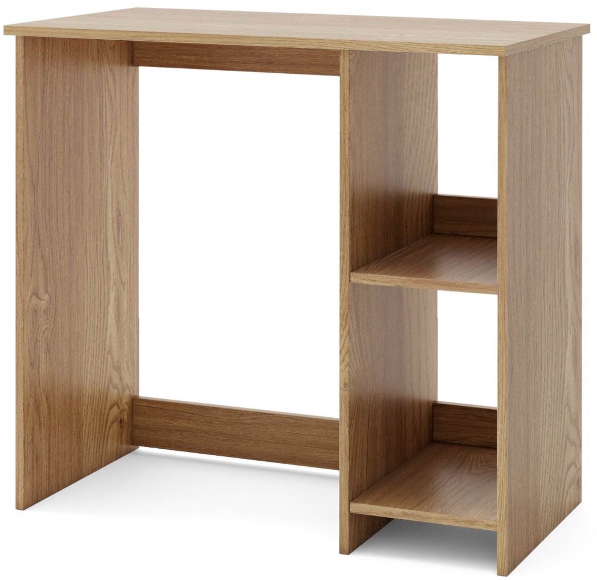 SureDeal® - Bureau - Kleine - Vakken Computerbureau Kantoortafel - 80x40x74 cm - Naturel