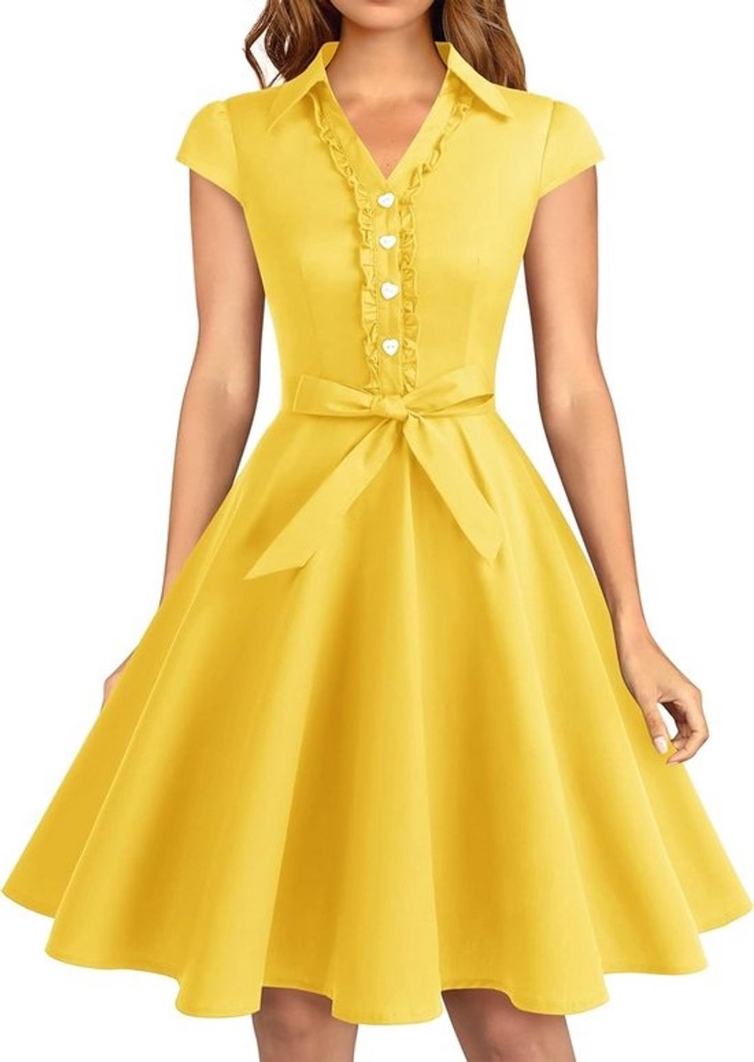 Vintage Cocktailjurk voor Dames - Feestelijke Jaren '50 Avondjurk