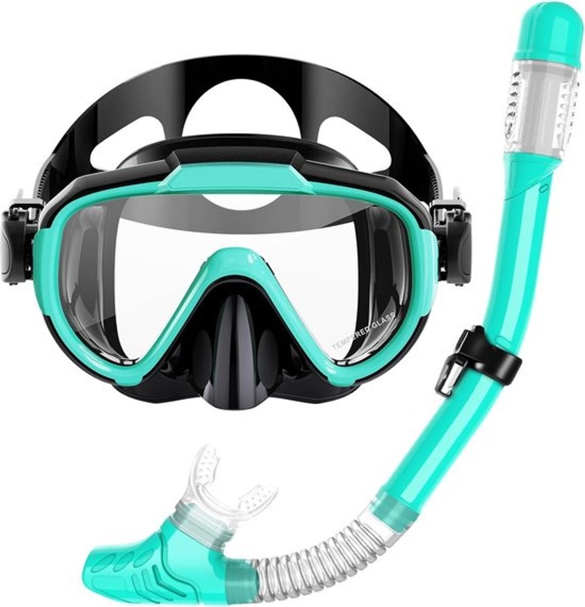 Professionele Snorkelset Droog Top met Panoramisch Anti-Condens Glas