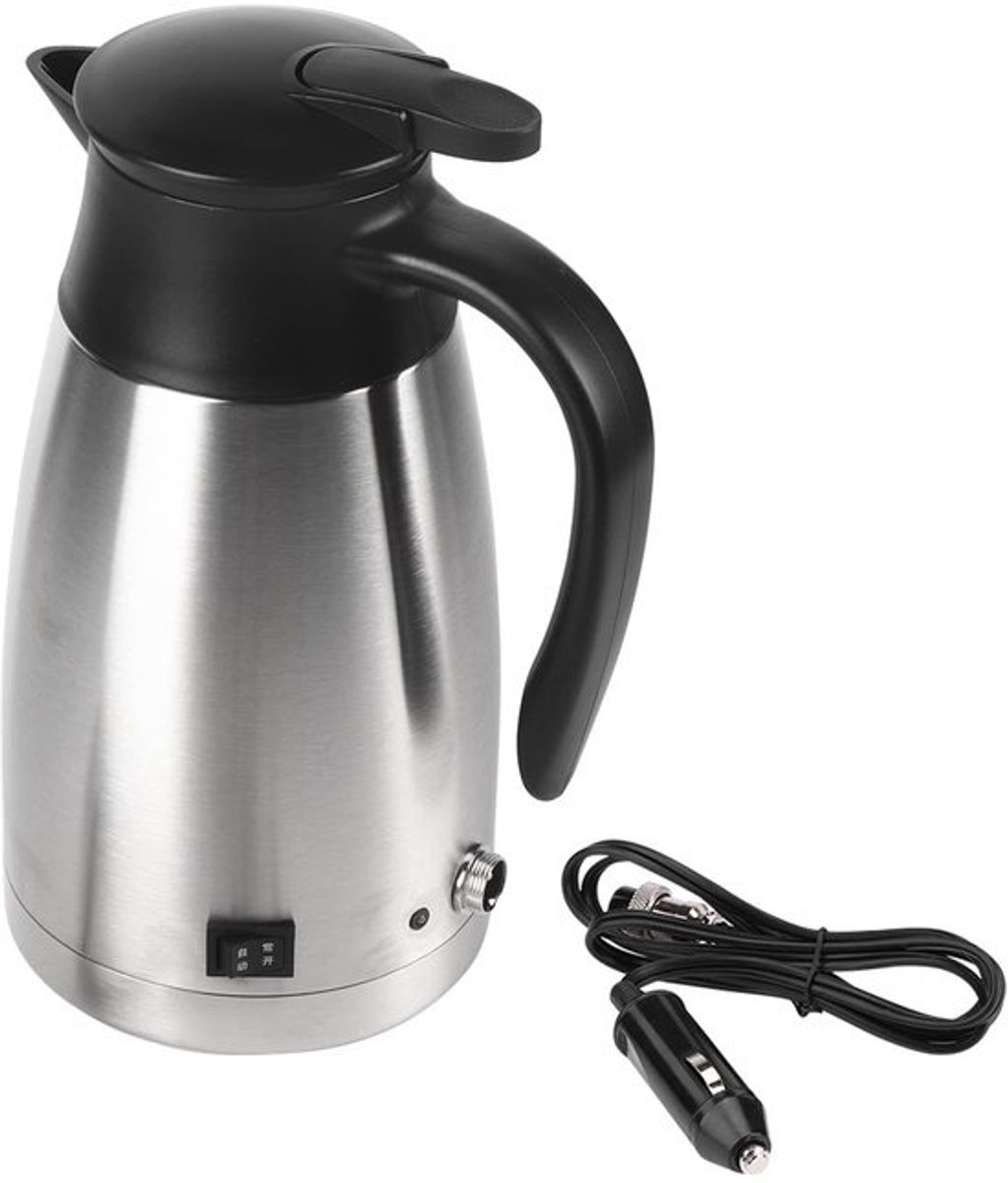 Allecto - Waterkoker - Elektrisch - Roestvrij Staal - 1000 Ml - Reiswaterkoker - Verwarming Waterfles - Geschikt voor Auto