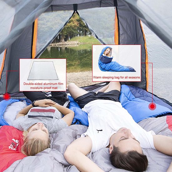 Kampeermat - Tentkleed - Buitenactiviteiten - Waterdichte isolatie - 200x200 cm - Grijs — afbeelding 2