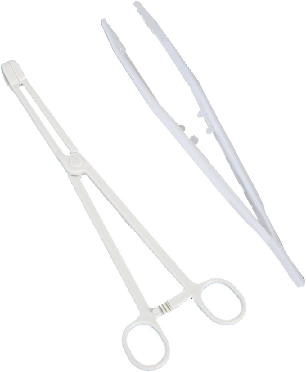 Reptielen Voedingsgereedschap Set met Lange Handgreep - Voedingsclip en Tweezers voor Slangen en Hagedissen