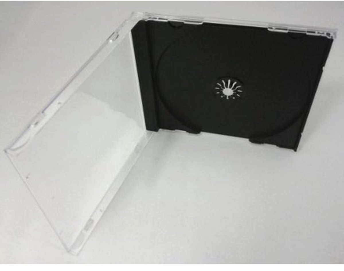 Dubbele CD/DVD Koffer Zwart met Smart Tray - Opslagoplossing voor 2 CDs