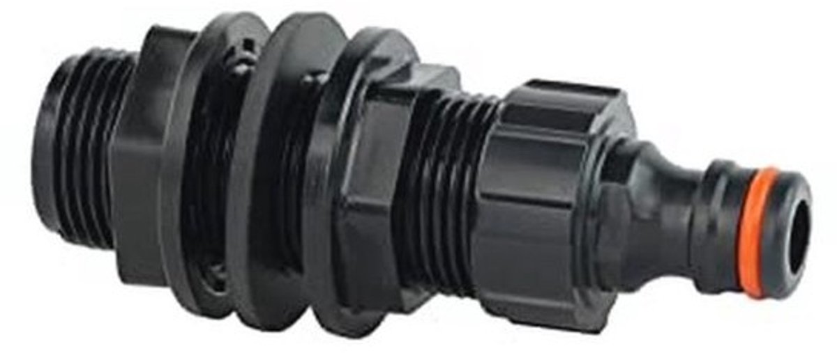 Regentondoorvoer 1 inch 33,2 mm - tankdoorvoer met kraanaansluiting voor waterreservoirs