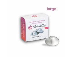 Silverette zilveren tepelkapjes maat LARGE 925 Zilver tepelbescherming nursing cups