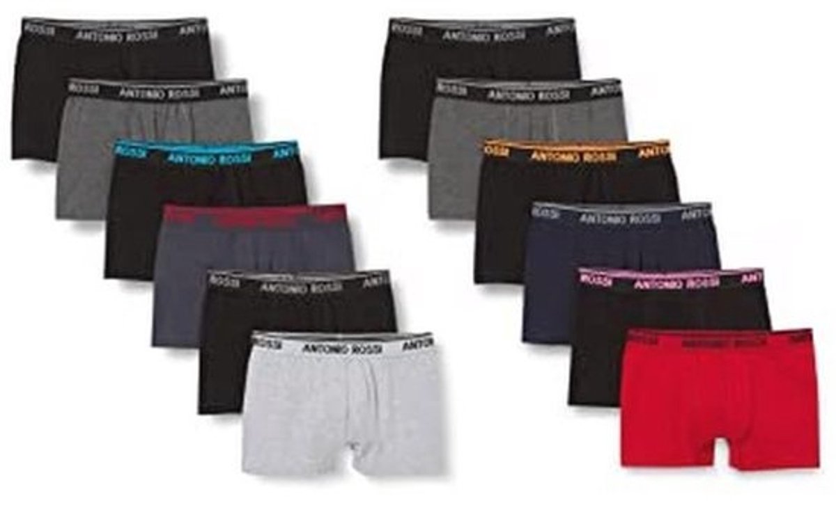 Fitted Boxer Hipsters voor Mannen - 12-Pack Comfortabele Boxershorts van Katoen
