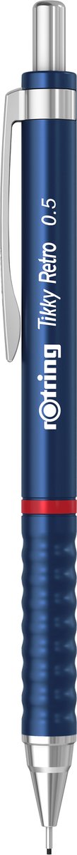 rOtring Tikky Retro Vulpotlood | 2B 0,5 mm | Blauw | met geribbelde comfortgrip | 1 stuk