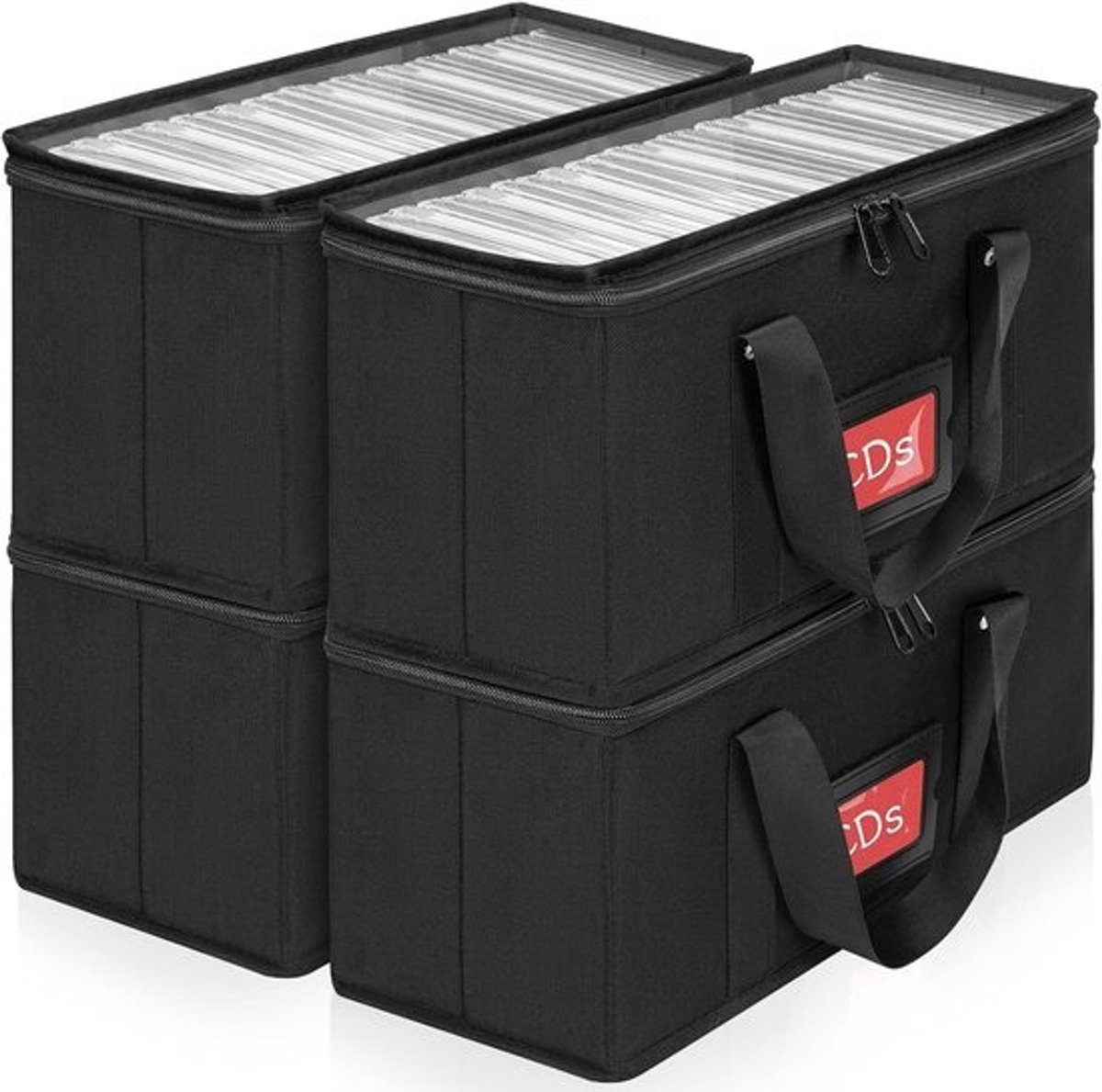 CD/DVD Opberghoes met Draaggreep - 4-Pack