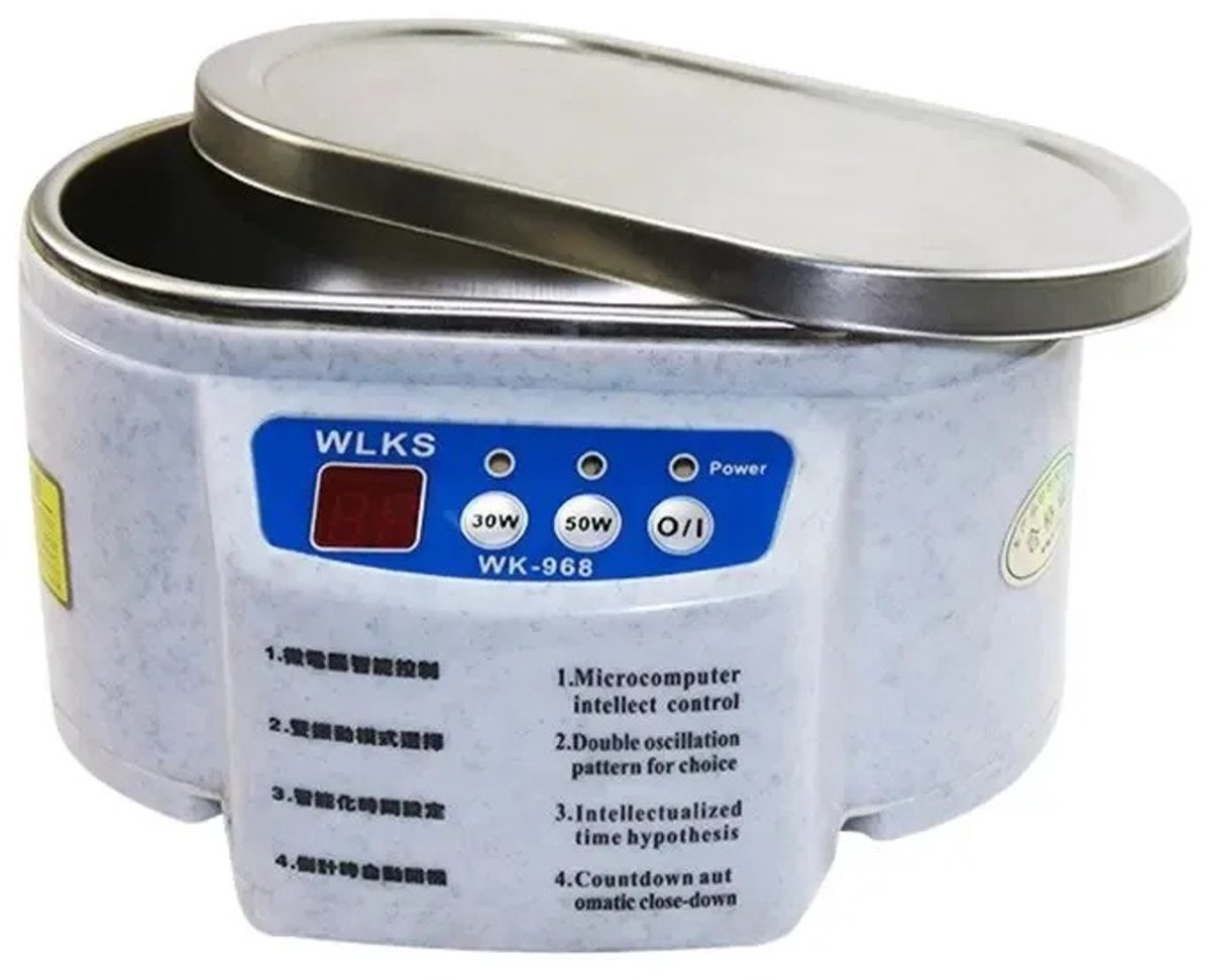 Cherrys Finds - Ultrasoonreiniger - Digitaal Sonisch Cavitatieapparaat met Verwarming - Digitale Ultrasone Reiniger - Huishoudelijke Trillingsreinigingsmachine voor Sieraden, Brillen, Horloge, Printplaat, Metalen Onderdelen En Tandheelkundige Tool