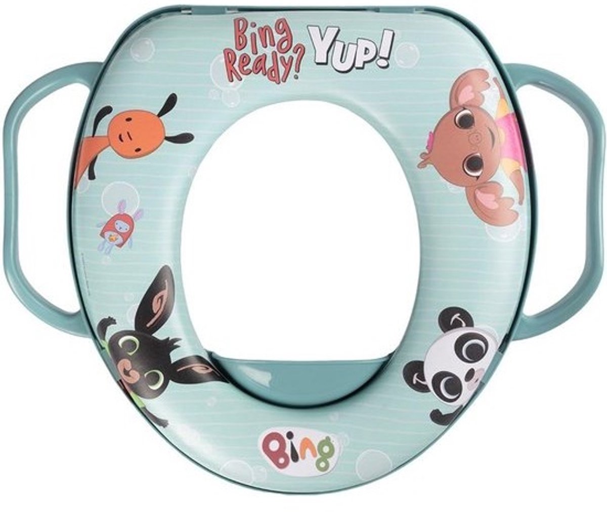 Zacht kindertoilet met handgrepen - toiletverkleiner met antislip comfortstoel voor kinderen