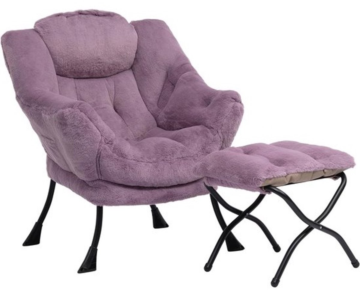 Relax Fauteuil met Voetenbank - Comfortabele Lounge Stoel voor Woonkamer en Slaapkamer