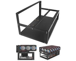 Mining Rig Frame voor 6 GPU's - Open Air Mining Case met Antistatische Strepen
