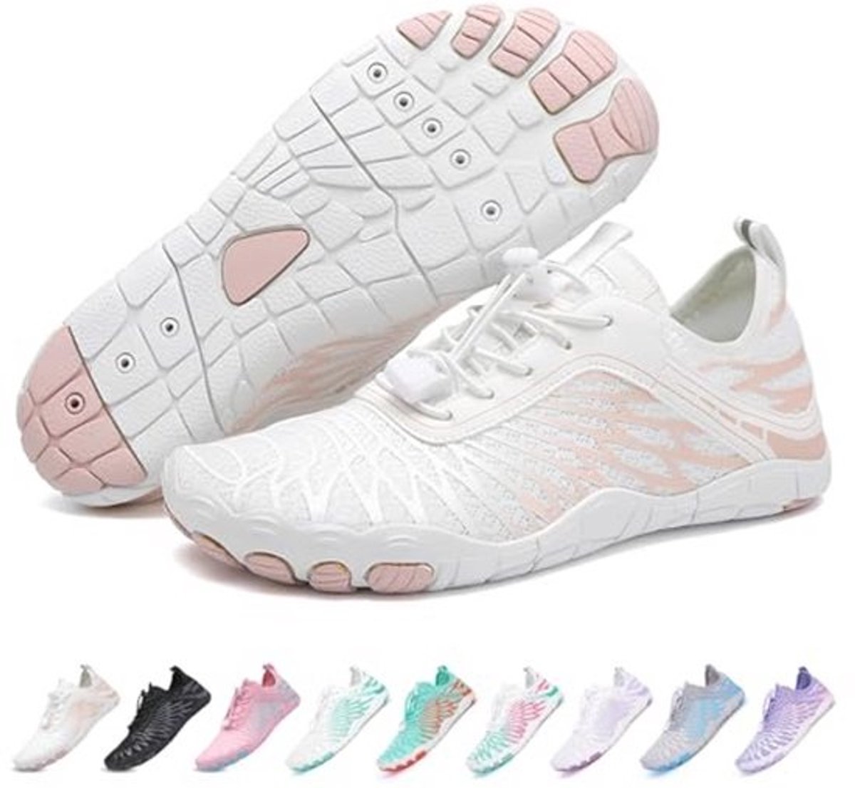 Barefoot schoenen voor mannen en vrouwen - Sneldrogende waterschoenen, zachte en lichte trailschoenen met antislipzool en brede tenenbox