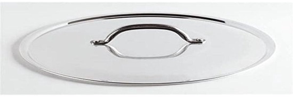 Aluminium Ronde Deksel met Stalen Greep - 18 cm - Zilver