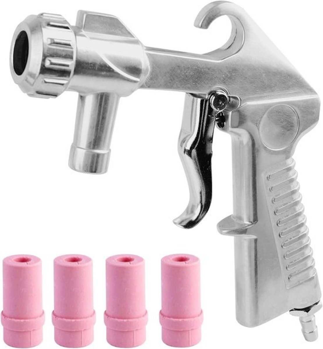 Zandstraalpistool Set met 4 Sproeiers voor Perslucht | Zandstraler Gereedschap