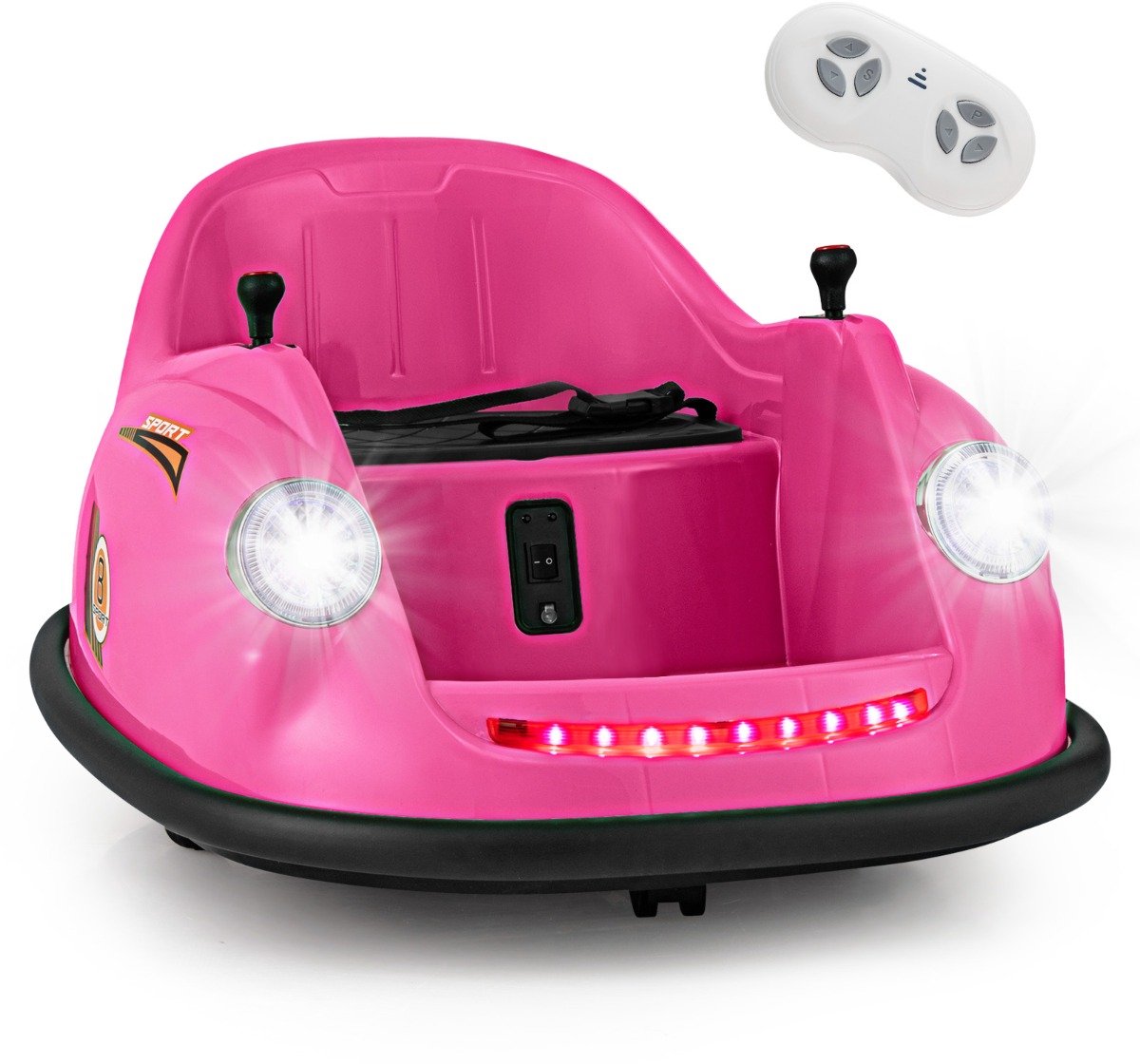 SureDeal® - Speelgoedauto' - Elektrische Botsauto - Kinderen Batterijen Afstandsbediening - 76x58x39 cm - Roze