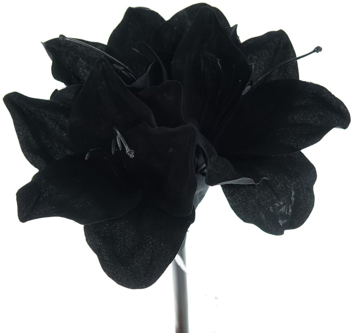 Gasper Amaryllis Zwart als de nacht 50 cm - Kunstbloemen