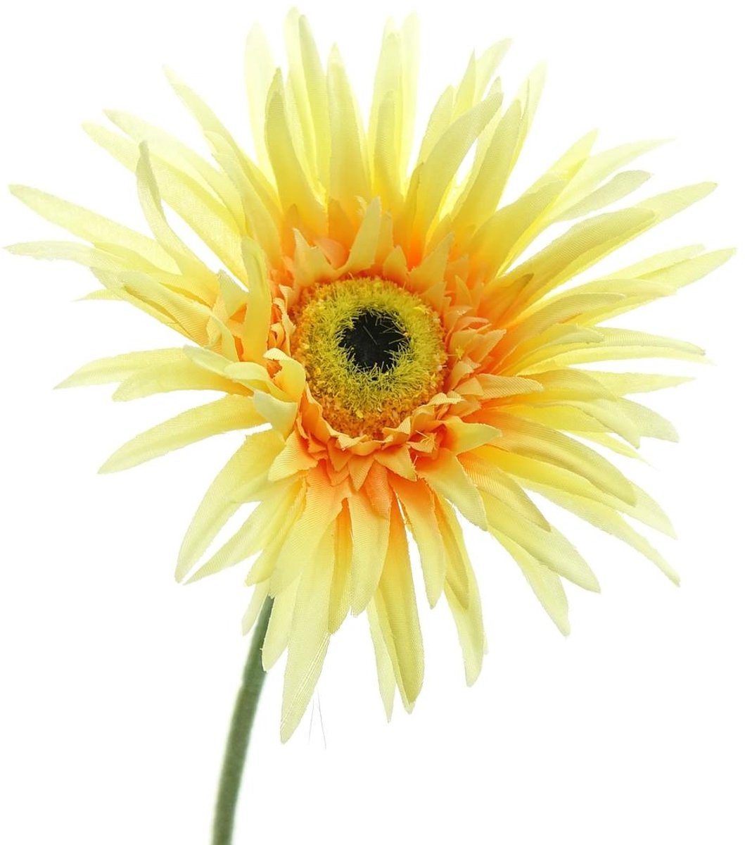 Gasper Gerbera geel & oranje 66 cm - kunstbloemen