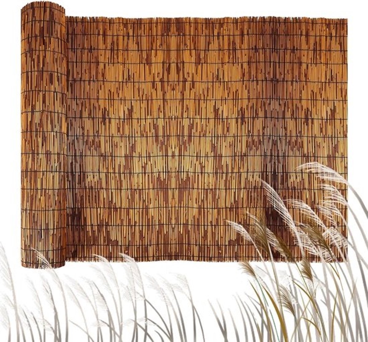 Rietafrastering Rol - Natuurlijke Omheining - Terras Privacy - Decoratief Tuin Scherm - 50x150cm - Natuurlijk